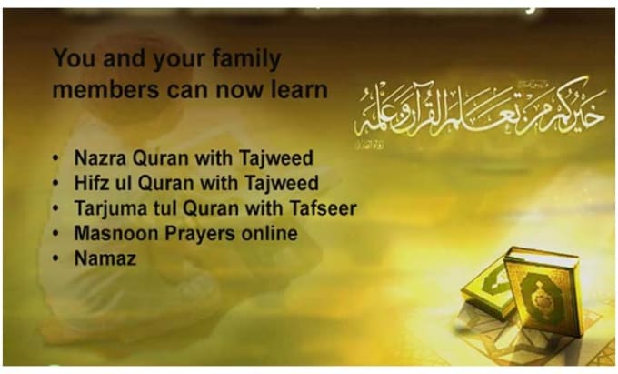 Gig Preview - Be your online quran teacher, quran teaching