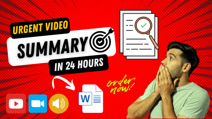 Gig Preview - Provide concise summaries from your videos within 24 hours