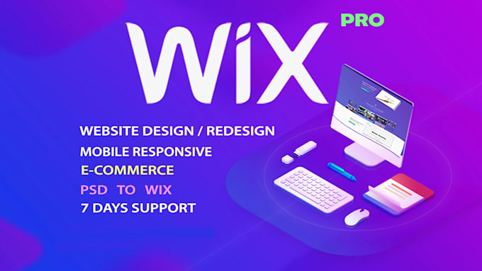 Gig Preview - Design wix website and redesign a business wix website