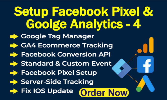 Gig Preview - Fix or setup facebook conversion API google analytics 4 with GTM