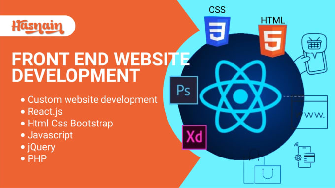 Gig Preview - Be your front end web developer using HTML,CSS,bootstrap,react js and jquery