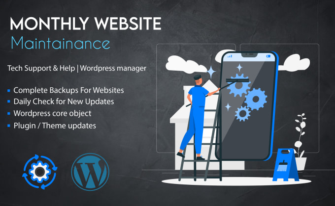 Gig Preview - Do wordpress website maintenance and wordpress support