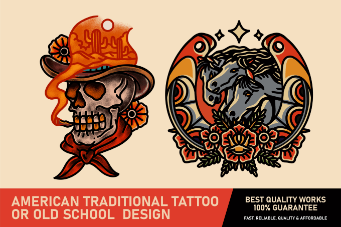 Gig Preview - Custom american traditional tattoo design old school style