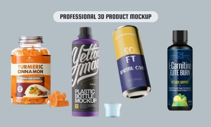 Bestseller - design  professional realistic 3d product mockup