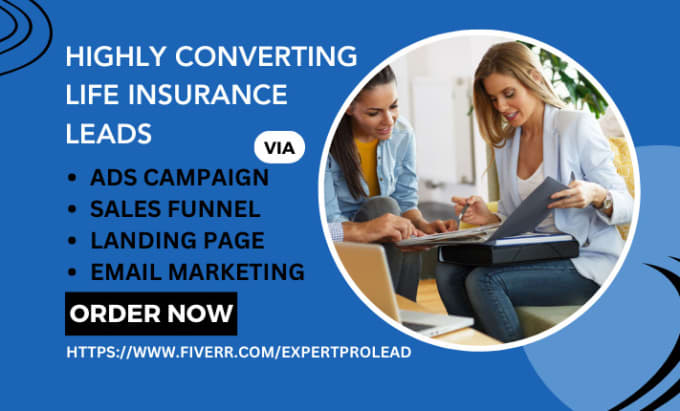 Gig Preview - Generate life insurance leads health insurance life insurance sales funnel leads