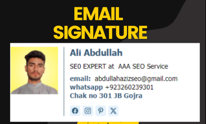 Gig Preview - Design professional clickable HTML email signature