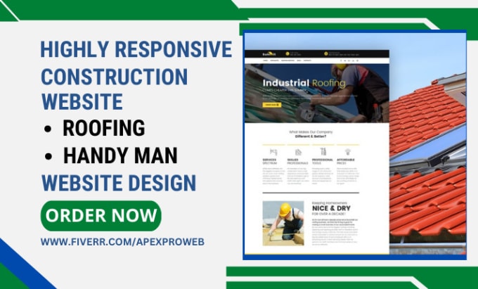 Bestseller - create responsive roofing website handyman plumbing construction hvac website