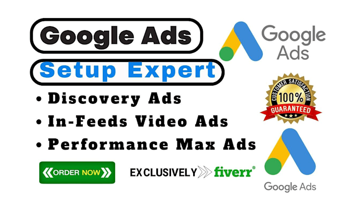 Gig Preview - Setup google discovery ads in feed video ads and performance max ads