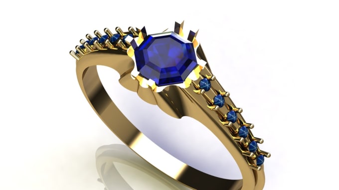 Gig Preview - Create a modern 3d cad jewelry design and render it