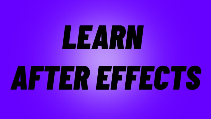 Gig Preview - Teach you after effects