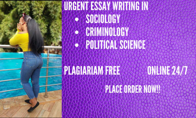 Gig Preview - Do urgent essay writing in sociology, criminology,political science assignments