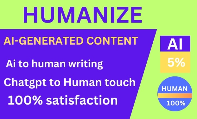 Bestseller - convert ai to human, edit ai to human, paraphrase and manually rewrite