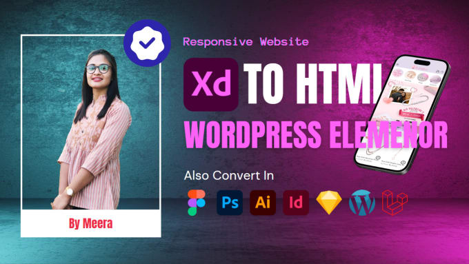 Gig Preview - Convert xd to HTML, xd to laravel, xd to wordpress