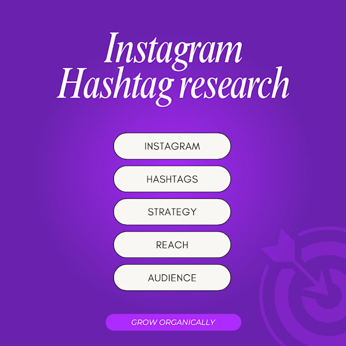 Gig Preview - Research hashtags to grow your instagram organically