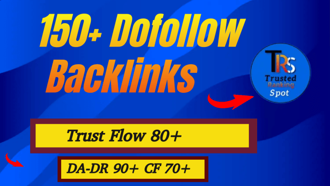 Gig Preview - 150 do follow backlinks da , DR 90 above low spam score