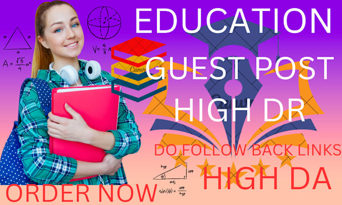 Gig Preview - Do pure backlinks education guest post sites with high da 60