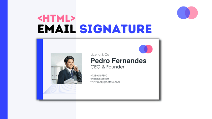 Gig Preview - Create email signature HTML, clickable HTML email signature