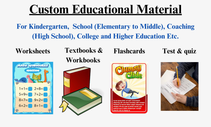 Gig Preview - Create custom educational materials test, flashcard, quiz