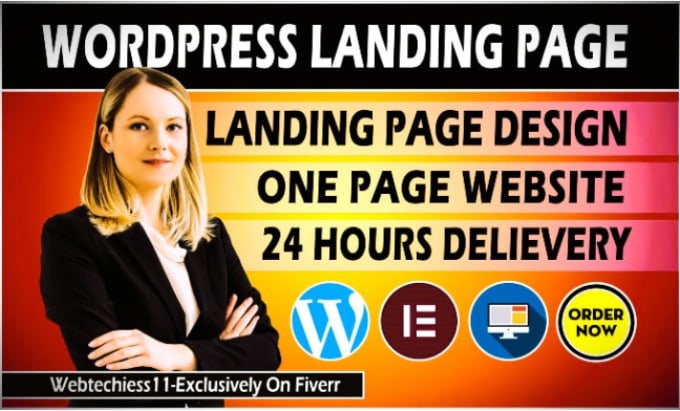 Bestseller - create wordpress landing page, responsive wordpress website