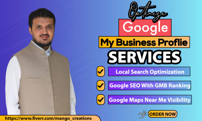 Gig Preview - Optimize google my business profile listing for local SEO gmb ranking