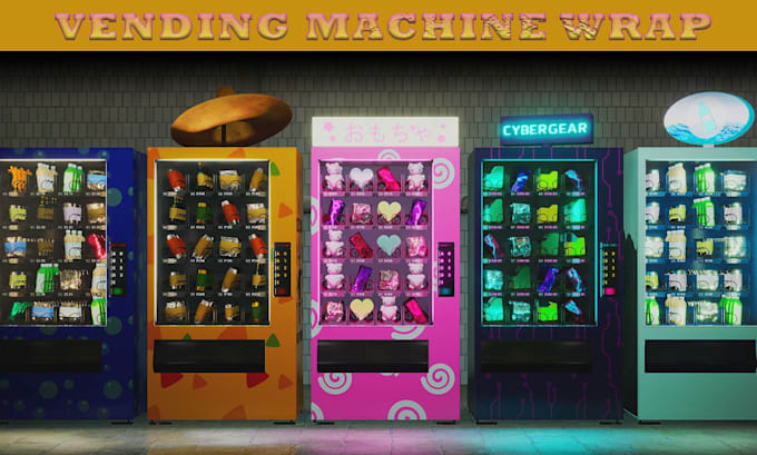 Gig Preview - Design  professional  vending machine and atm machine and mockup