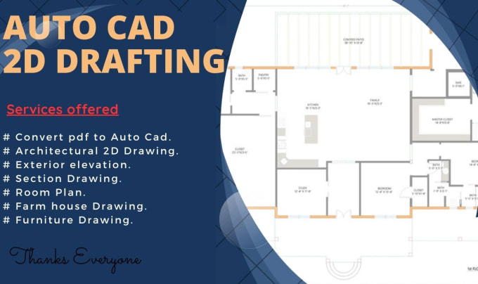 Gig Preview - Draw floor plans and elevation from your hand sketch or measurement