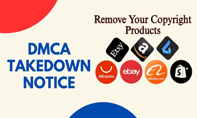 Gig Preview - Remove copyright brands from shopify amazon etsy ebay aliexpress temu under dmca