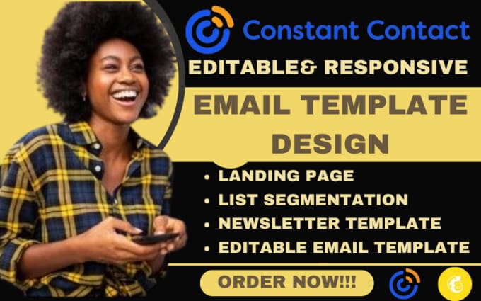 Gig Preview - Design constant contact email template newsletter and landing page