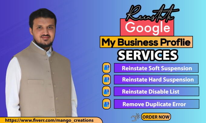 Gig Preview - Reinstate google my business suspended listing