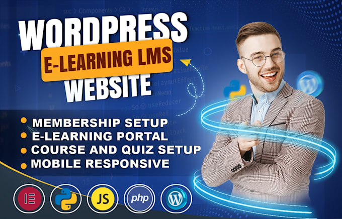 Gig Preview - Design elearning lms membership website with tutor lms and learndash