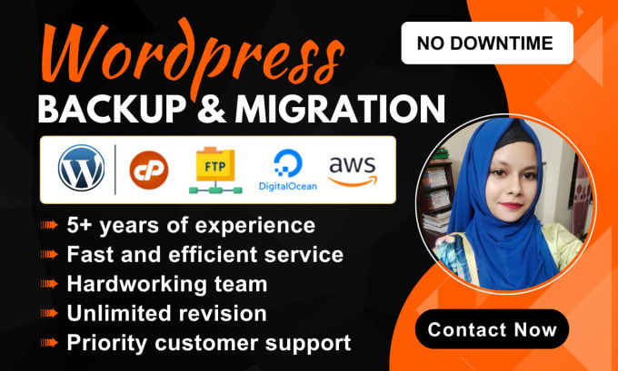 Gig Preview - Transfer, backup, move, migrate wordpress website