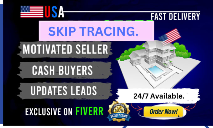 Gig Preview - Do bulk skip tracing llc skip tracing, real estate leads