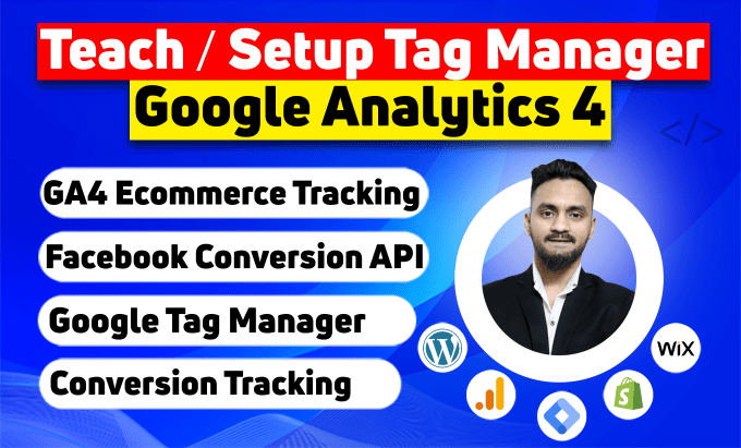 Gig Preview - Teach, setup google analytics 4, ga4,conversion tracking, ga4 ecommerce tracking