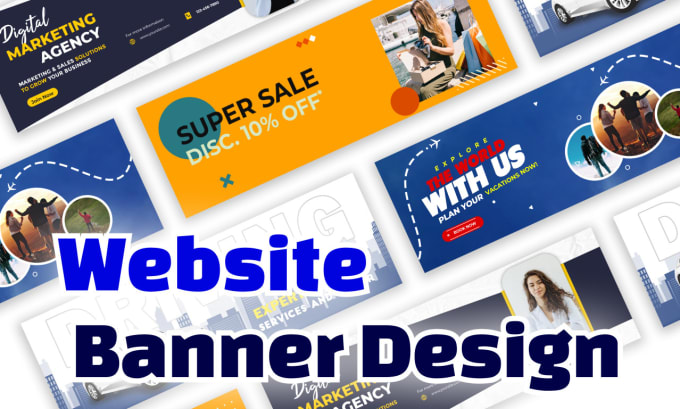 Gig Preview - Design attractive banners for website or landing page