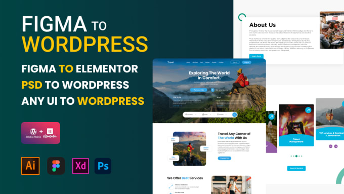 Gig Preview - Develop a customized responsive modern wordpress website