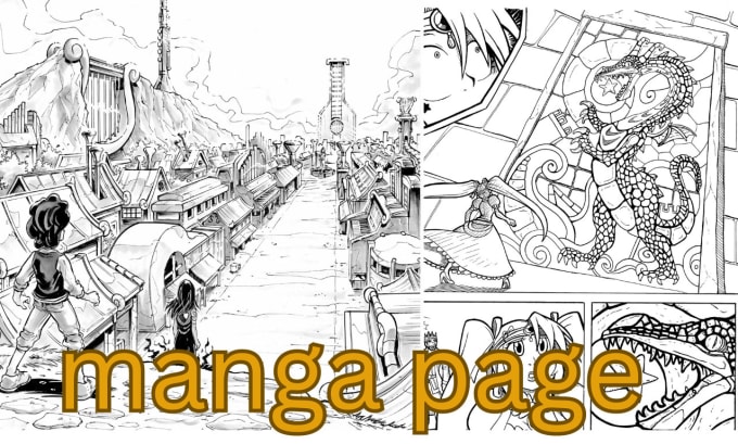 Gig Preview - Draw your manga and comic book in japanese anime style from your script