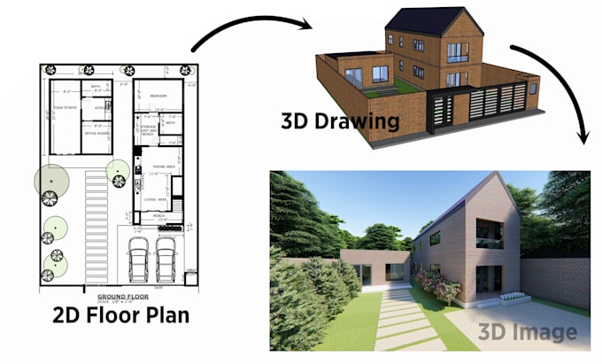 Gig Preview - Convert PDF or sketch to autocad in 10hrs for house plan