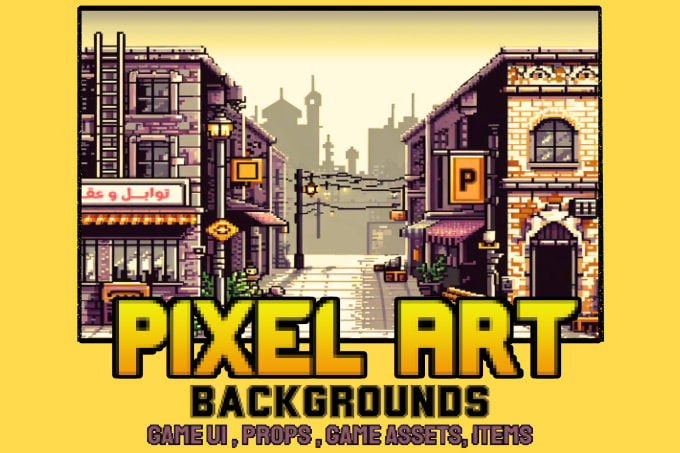 Gig Preview - Create pixel art game ui , props , game assets, items and backgrounds