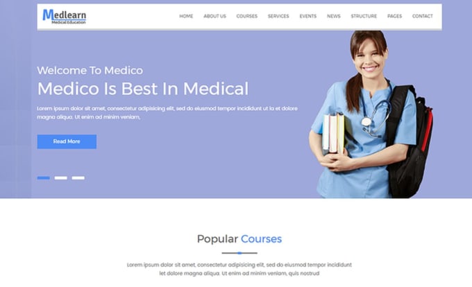 Gig Preview - Design medical healthcare website, dental website in wordpress medical website