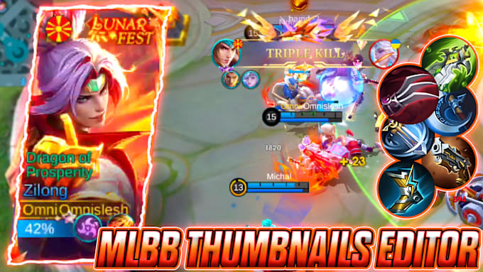 Gig Preview - Create a mobile legends thumbnail for your youtube mlbb