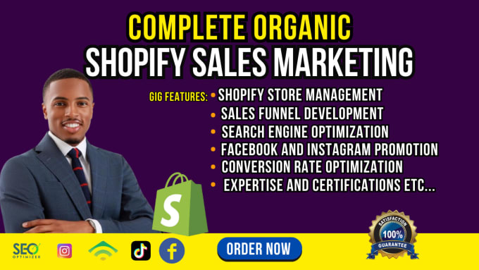 Gig Preview - Do shopify marketing sales funnel ecommerce marketing shopify virtual assistant