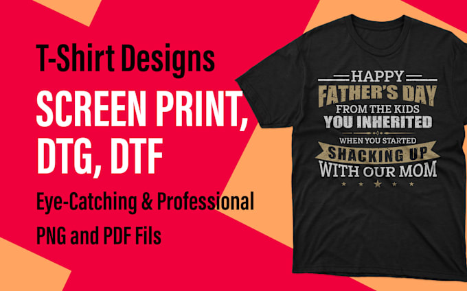 Gig Preview - Design screen print, dtg, dtf print ready t shirt design