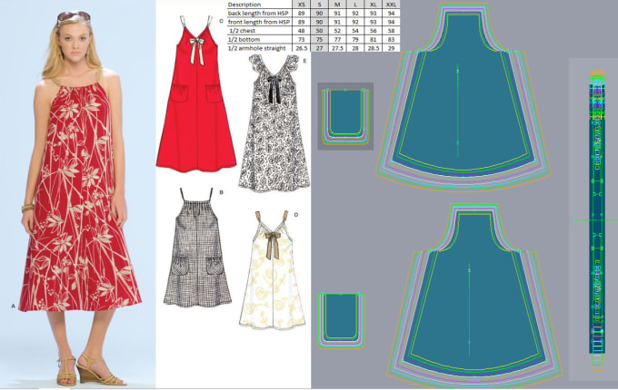 Gig Preview - Do all kind of clothing pattern and cad grading