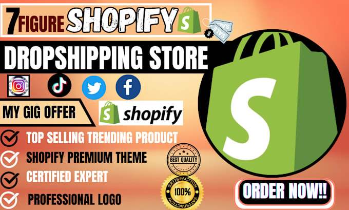 Gig Preview - Build 7 figure dropshipping store, 7 figure shopify store, shopify website