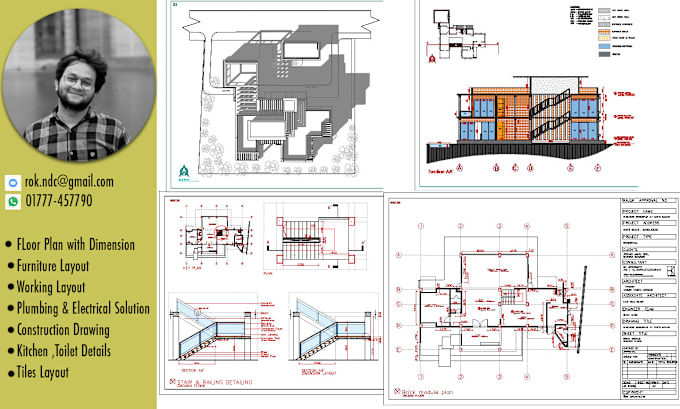 Gig Preview - Do architectural 2d floor plan blueprint in autocad