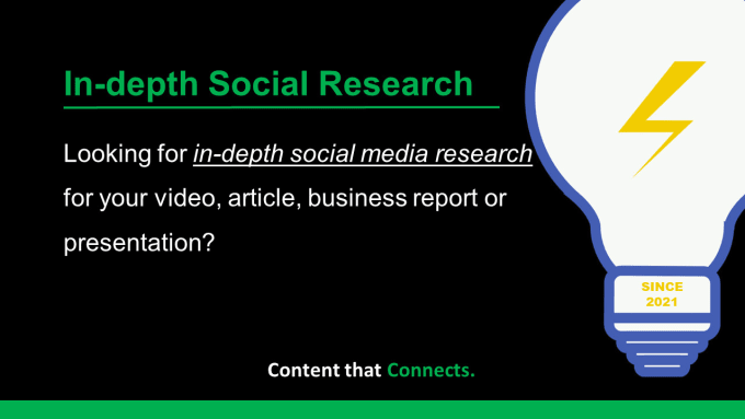 Gig Preview - Do social media research on any topic