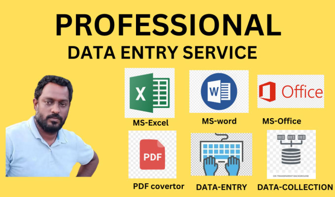 Gig Preview - Do data entry, copy paste, web research, excel data entry, pdf to excel