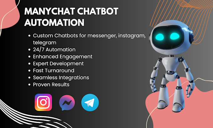 Gig Preview - Create chatbot for facebook messenger, instagram, using manychat