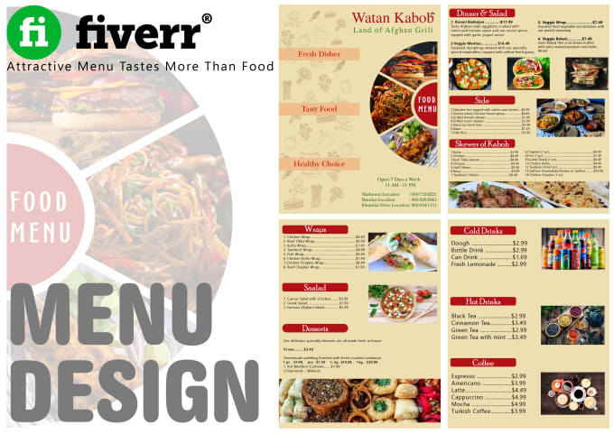 Gig Preview - Design premium menu book for business