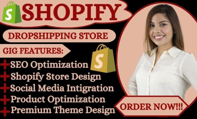 Gig Preview - Build high converting shopify dropshipping store, design shopify website